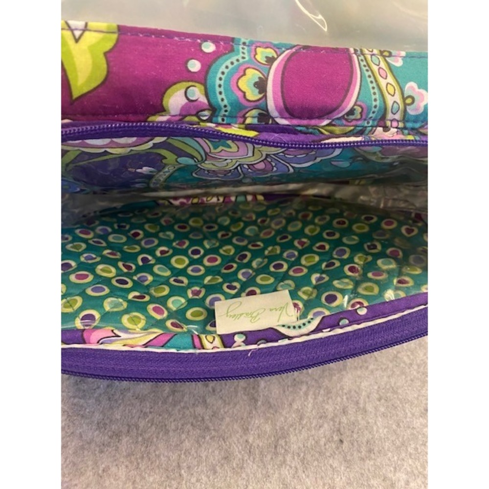 Vera Bradley Hanging Travel Jewelry Cosmetic‎ Makeup Bag Purple Paisley - Picture 6 of 10